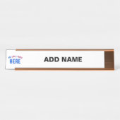 STIJLVOL MODERN  WIT GEVERIFIEERD BRANDED BUREAU NAAMBORDJE (Voorkant)