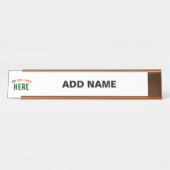 STIJLVOL MODERN  WIT GEVERIFIEERD BRANDED BUREAU NAAMBORDJE (Voorkant)