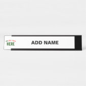 STIJLVOL MODERN  WIT GEVERIFIEERD BRANDED BUREAU NAAMBORDJE (Voorkant)