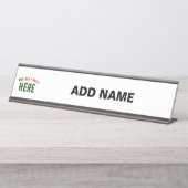 STIJLVOL MODERN  WIT GEVERIFIEERD BRANDED BUREAU NAAMBORDJE (Voorkant)