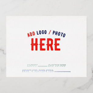 STIJLVOL MODERN WIT GEVERIFIEERD BRANDED FOLIE FEESTDAGEN BRIEFKAART