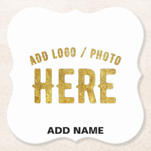 STIJLVOL MODERN  WIT GEVERIFIEERD BRANDED KARTONNEN ONDERZETTERS