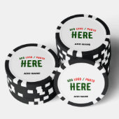 STIJLVOL MODERN  WIT GEVERIFIEERD BRANDED POKER CHIPS (Opstapeling)