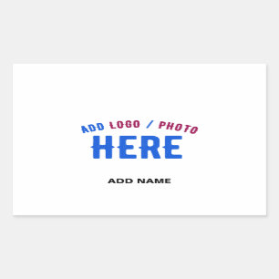 STIJLVOL MODERN WIT GEVERIFIEERD BRANDED RECHTHOEKIGE STICKER