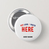 STIJLVOL MODERN  WIT GEVERIFIEERD BRANDED RONDE BUTTON 5,7 CM (Voorkant /achterkant)