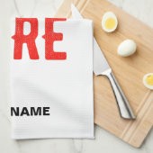 STIJLVOL MODERN  WIT GEVERIFIEERD BRANDED THEEDOEK (Quarter Fold)