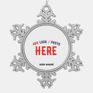 STIJLVOL MODERN WIT GEVERIFIEERD BRANDED TIN SNEEUWVLOK ORNAMENT