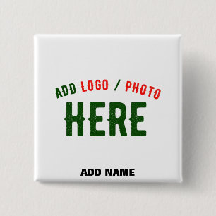 STIJLVOL MODERN WIT GEVERIFIEERD BRANDED VIERKANTE BUTTON 5,1 CM