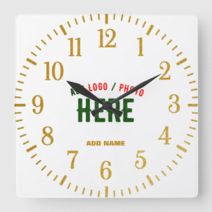 STIJLVOL MODERN  WIT GEVERIFIEERD BRANDED VIERKANTE KLOK