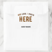 STIJLVOL MODERN  WIT GEVERIFIEERD BRANDED VIERKANTE STICKER (Tas)