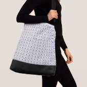 Stijlvol, modern zwart, geometrisch patroon crossbody tas (Dichtbij)