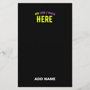 STIJLVOL MODERN  ZWART GEVERIFIEERD BRANDED BRIEFPAPIER