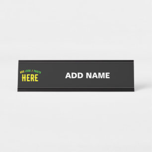 STIJLVOL MODERN ZWART GEVERIFIEERD BRANDED BUREAU NAAMBORDJE