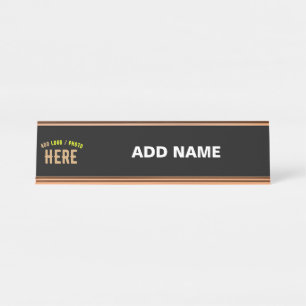 STIJLVOL MODERN ZWART GEVERIFIEERD BRANDED BUREAU NAAMBORDJE