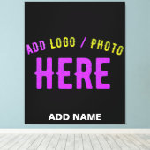 STIJLVOL MODERN ZWART GEVERIFIEERD BRANDED CANVAS AFDRUK (Insitu (Houten vloer))