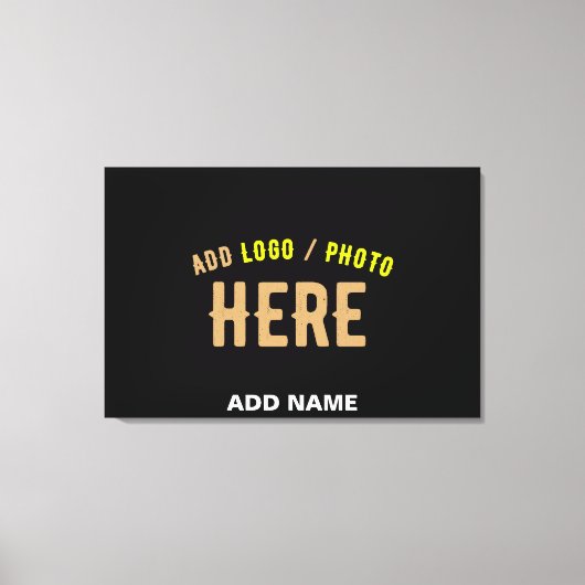STIJLVOL MODERN ZWART GEVERIFIEERD BRANDED CANVAS AFDRUK (Voorkant)