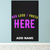 STIJLVOL MODERN ZWART GEVERIFIEERD BRANDED CANVAS AFDRUK (Insitu (Houten vloer))