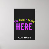 STIJLVOL MODERN ZWART GEVERIFIEERD BRANDED CANVAS AFDRUK (Voorkant)