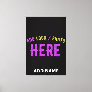 STIJLVOL MODERN ZWART GEVERIFIEERD BRANDED CANVAS AFDRUK
