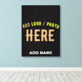 STIJLVOL MODERN ZWART GEVERIFIEERD BRANDED CANVAS AFDRUK (Insitu (Houten vloer))