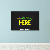 STIJLVOL MODERN  ZWART GEVERIFIEERD BRANDED CANVAS AFDRUK (Insitu (Houten vloer))