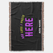 STIJLVOL MODERN ZWART GEVERIFIEERD BRANDED DEKEN (Voorkant Verticaal)