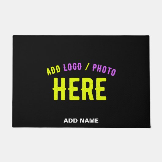 STIJLVOL MODERN  ZWART GEVERIFIEERD BRANDED DEURMAT (Voorkant)