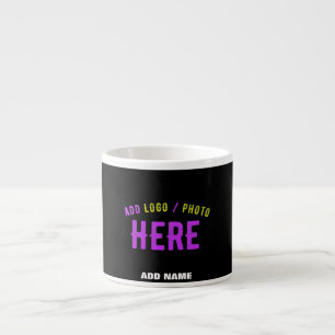 STIJLVOL MODERN  ZWART GEVERIFIEERD BRANDED ESPRESSO KOP