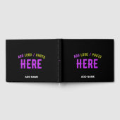 STIJLVOL MODERN  ZWART GEVERIFIEERD BRANDED GASTENBOEK (Volledig)