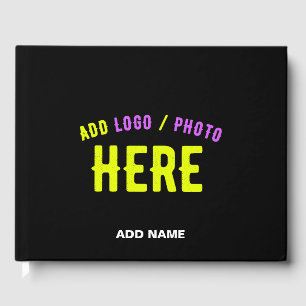 STIJLVOL MODERN  ZWART GEVERIFIEERD BRANDED GASTENBOEK