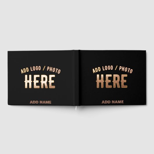 STIJLVOL MODERN  ZWART GEVERIFIEERD BRANDED GASTENBOEK (Volledig)