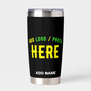 STIJLVOL MODERN  ZWART GEVERIFIEERD BRANDED GEÏSOLEERDE DRINKBEKER