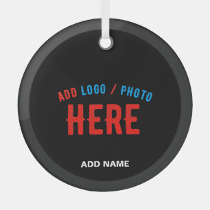 STIJLVOL MODERN  ZWART GEVERIFIEERD BRANDED GLAS ORNAMENT