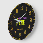 STIJLVOL MODERN  ZWART GEVERIFIEERD BRANDED GROTE KLOK (Hoek)