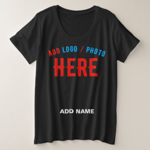 STIJLVOL MODERN ZWART GEVERIFIEERD BRANDED GROTE MAAT T-SHIRT