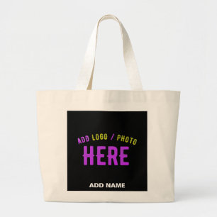 STIJLVOL MODERN ZWART GEVERIFIEERD BRANDED GROTE TOTE BAG