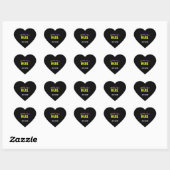 STIJLVOL MODERN  ZWART GEVERIFIEERD BRANDED HART STICKER (Vel)
