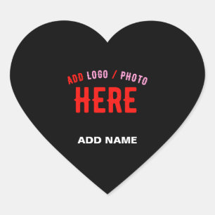 STIJLVOL MODERN ZWART GEVERIFIEERD BRANDED HART STICKER