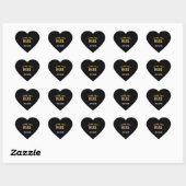 STIJLVOL MODERN ZWART GEVERIFIEERD BRANDED HART STICKER (Vel)