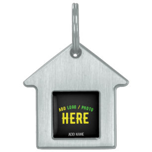 STIJLVOL MODERN  ZWART GEVERIFIEERD BRANDED HUISDIEREN NAAMPLAATJE