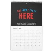 STIJLVOL MODERN ZWART GEVERIFIEERD BRANDED KALENDER (Jan 2026)