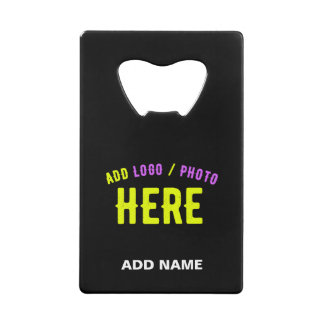 STIJLVOL MODERN ZWART GEVERIFIEERD BRANDED KREDIETKAART FLESSENOPENER