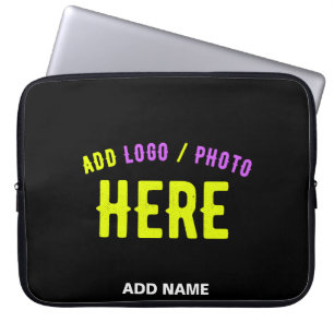 STIJLVOL MODERN ZWART GEVERIFIEERD BRANDED LAPTOP SLEEVE