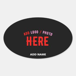 STIJLVOL MODERN ZWART GEVERIFIEERD BRANDED OVALE STICKER