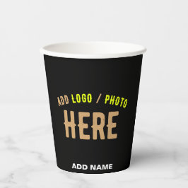 STIJLVOL MODERN  ZWART GEVERIFIEERD BRANDED PAPIEREN BEKERS