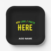 STIJLVOL MODERN  ZWART GEVERIFIEERD BRANDED PAPIEREN BORDJE (Voorkant)