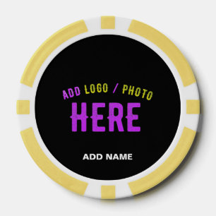 STIJLVOL MODERN ZWART GEVERIFIEERD BRANDED POKER CHIPS