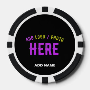 STIJLVOL MODERN ZWART GEVERIFIEERD BRANDED POKER CHIPS