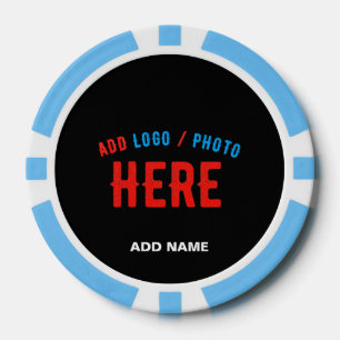 STIJLVOL MODERN  ZWART GEVERIFIEERD BRANDED POKER CHIPS