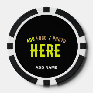 STIJLVOL MODERN ZWART GEVERIFIEERD BRANDED POKER CHIPS